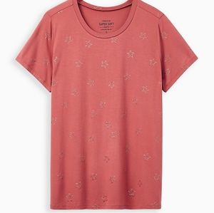 Torrid Super Soft Knits Stars Marsala Metallic 00X NWT